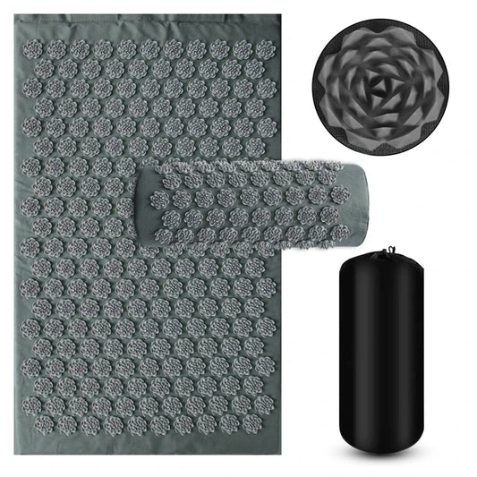 Spiky Bliss Acupuncture Yoga Mat Grey Green
